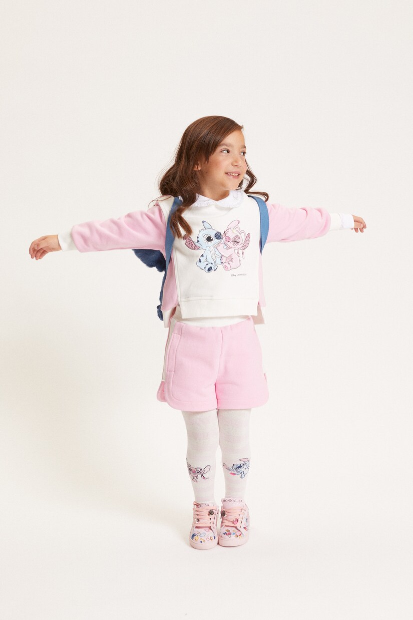 X Disney® – Sweat-shirt Stitch en coton mélangé | Monnalisa