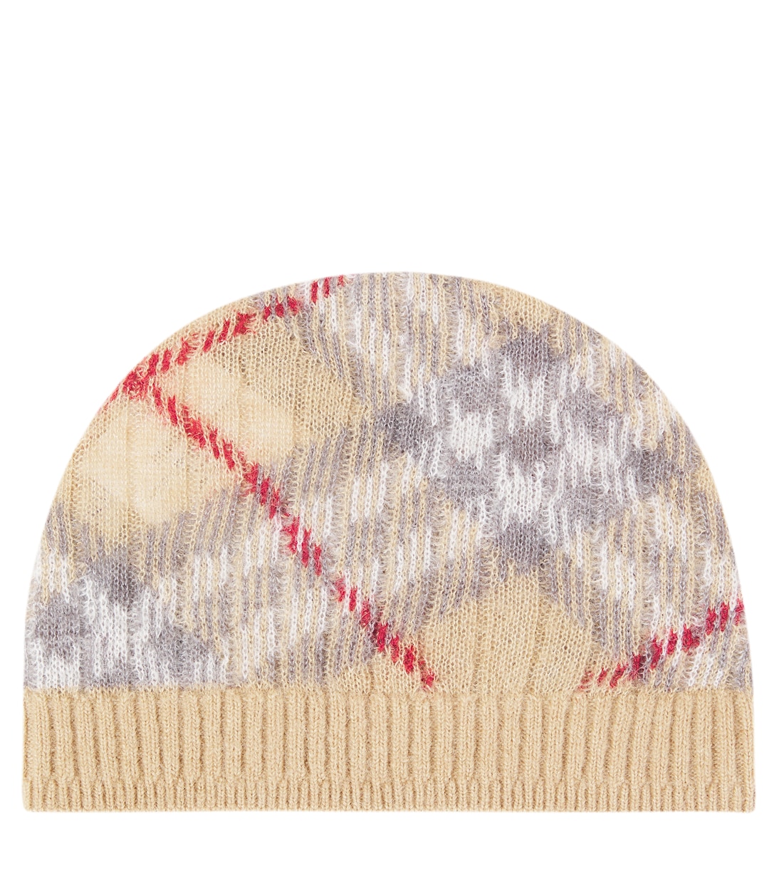 Baby - Berretto Burberry Check in misto alpaca | Burberry Kids