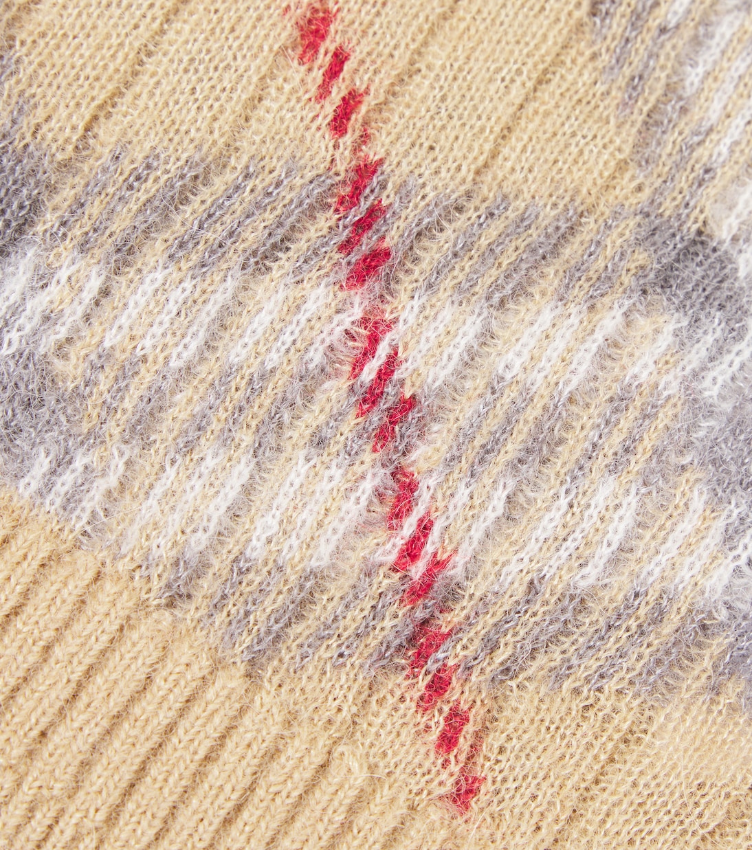 Baby - Berretto Burberry Check in misto alpaca | Burberry Kids