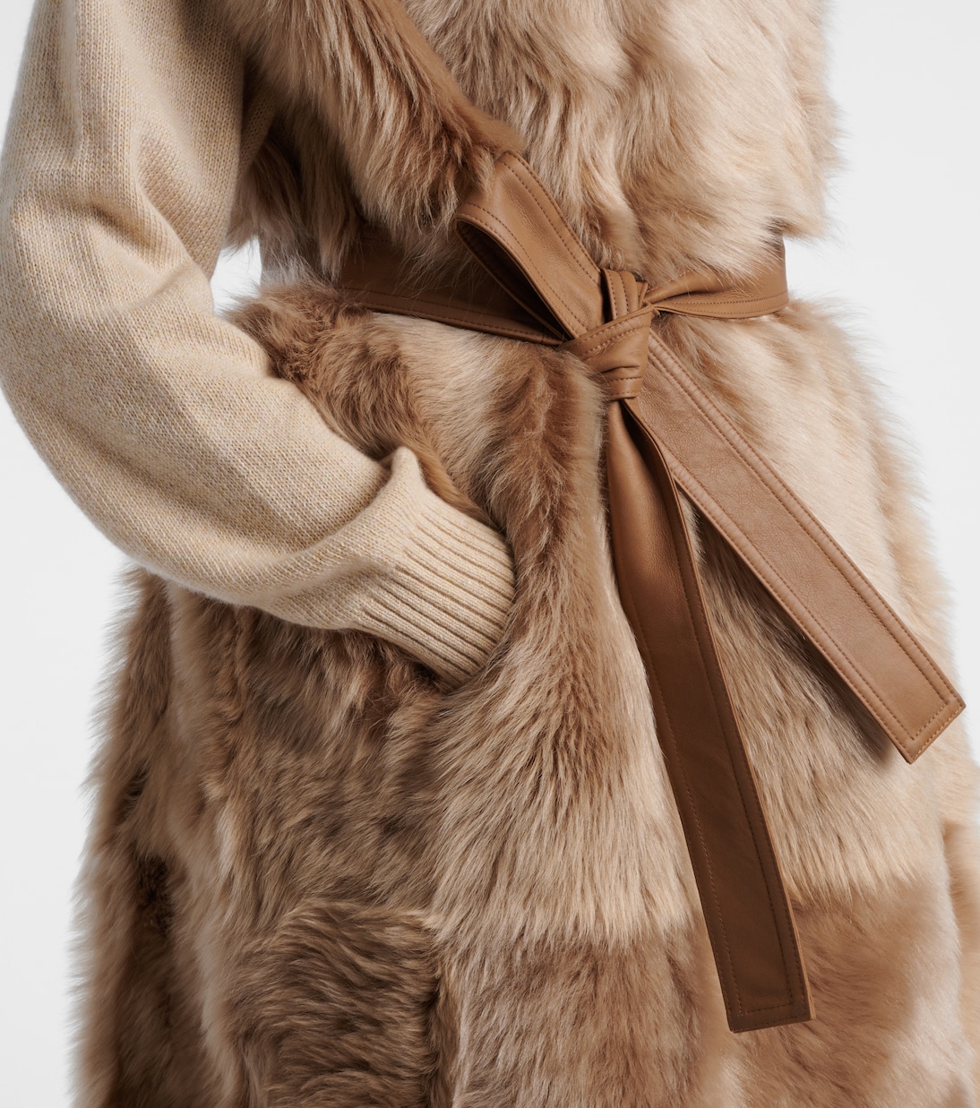 Reversible shearling coat | Yves Salomon