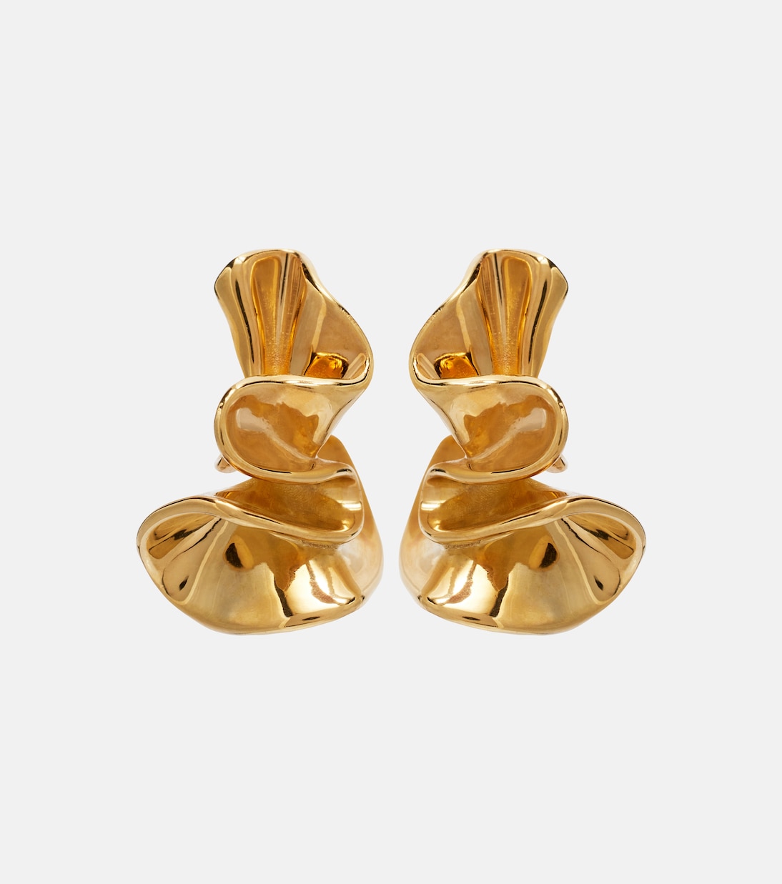 Pendientes de plata de ley bañados en oro | Bottega Veneta