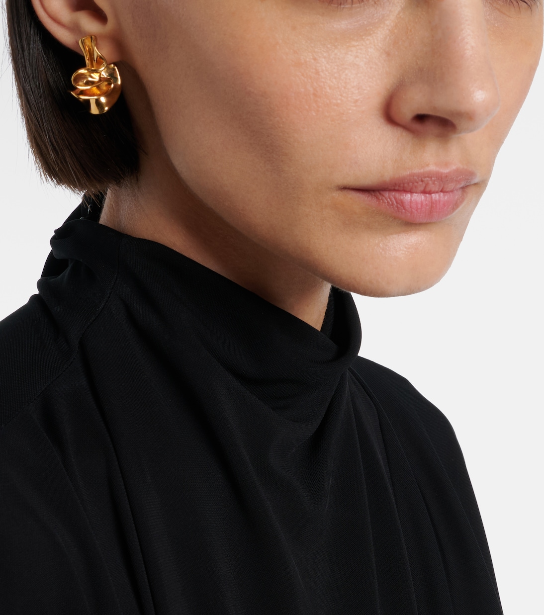 Pendientes de plata de ley bañados en oro | Bottega Veneta