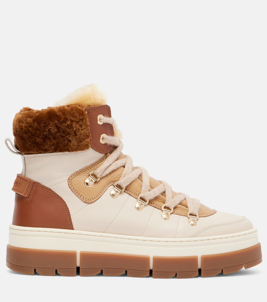 Vaduz shearling-trimmed leather ankle boots | Bogner
