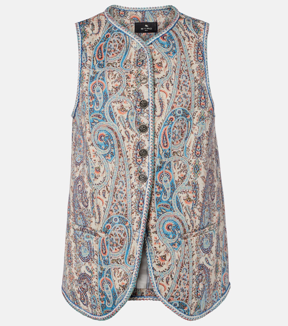 Paisley cotton-blend jacquard vest | Etro