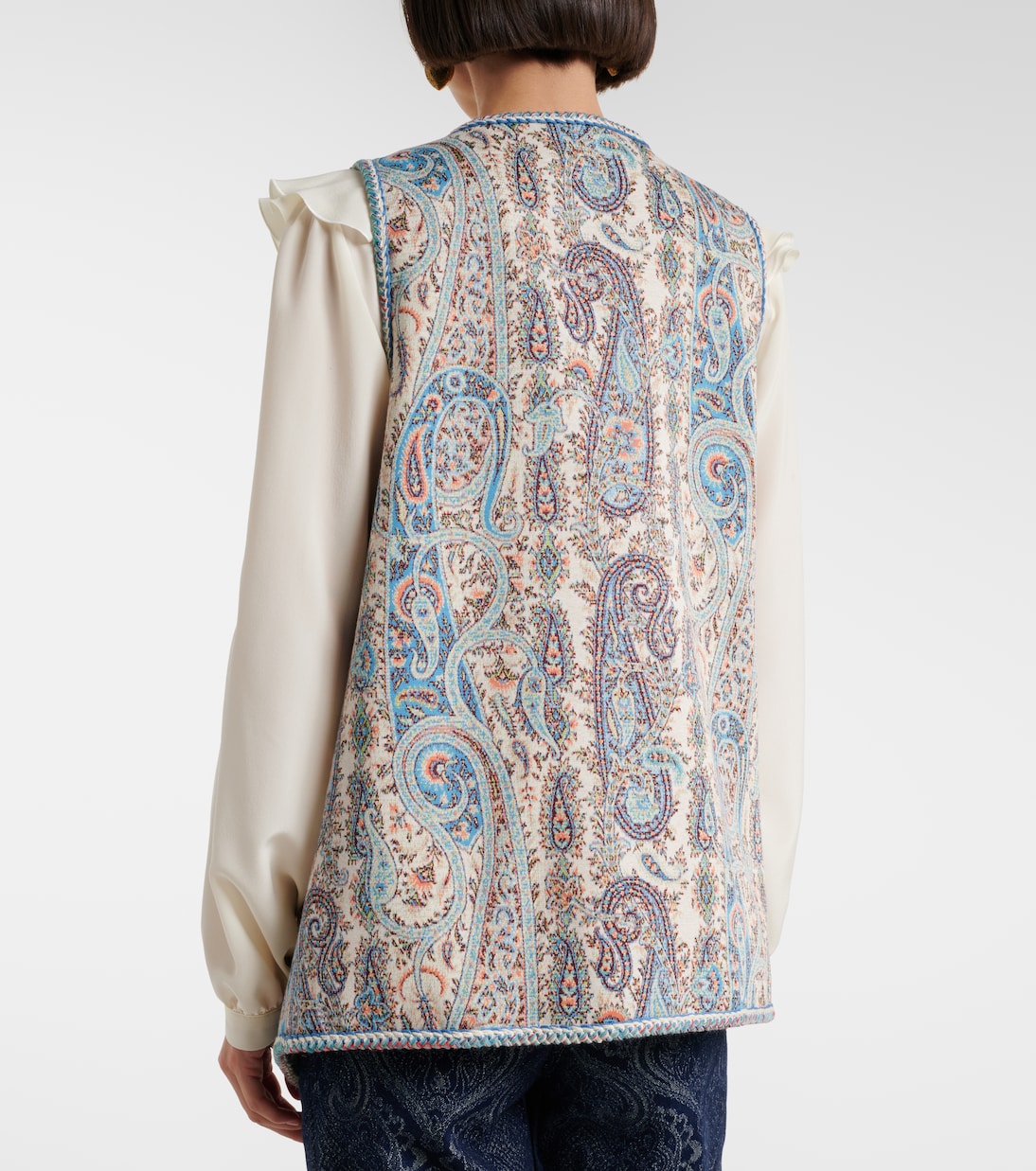 Paisley cotton-blend jacquard vest | Etro