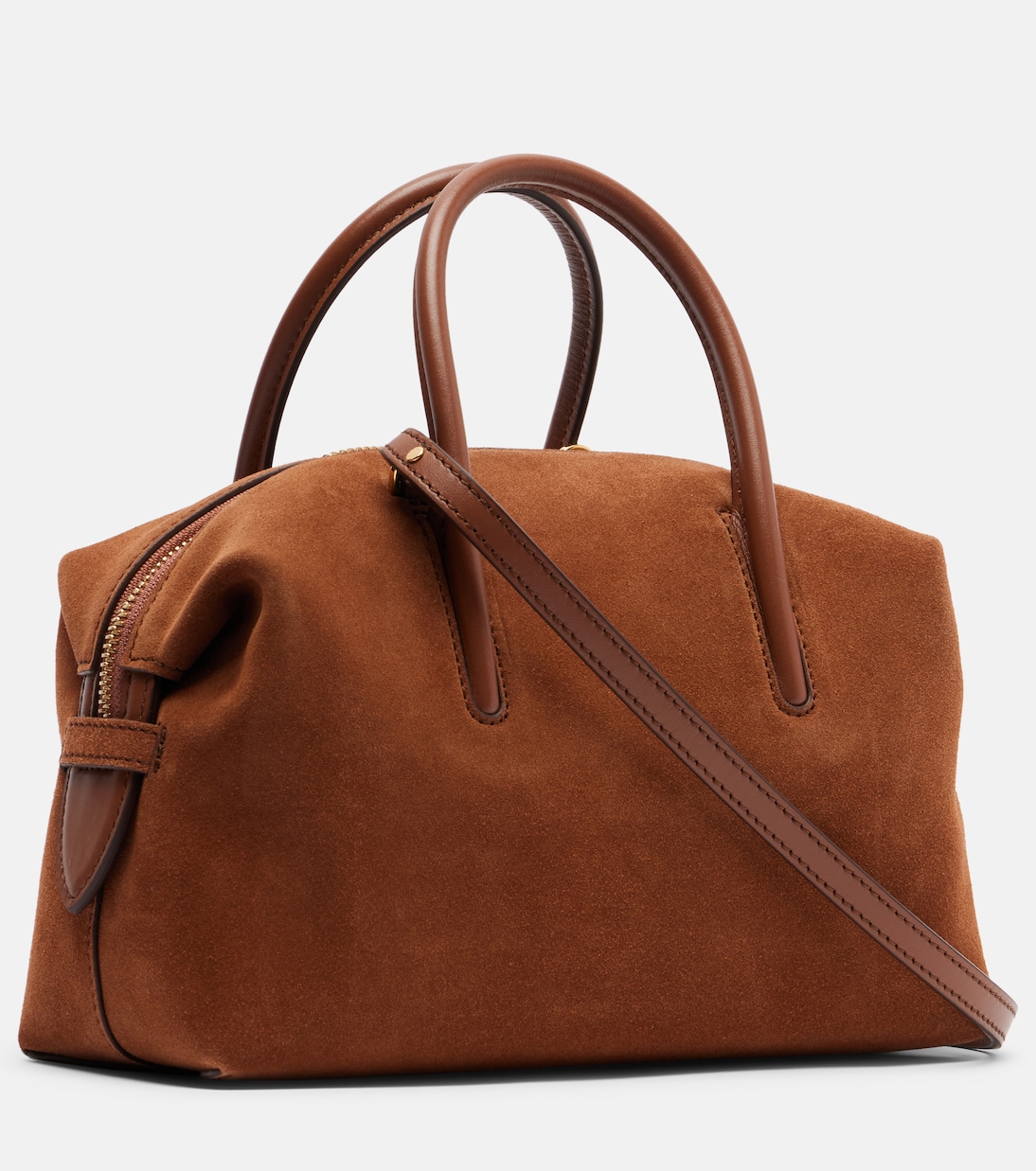 Stockholm Small suede top-handle bag  | DeMellier