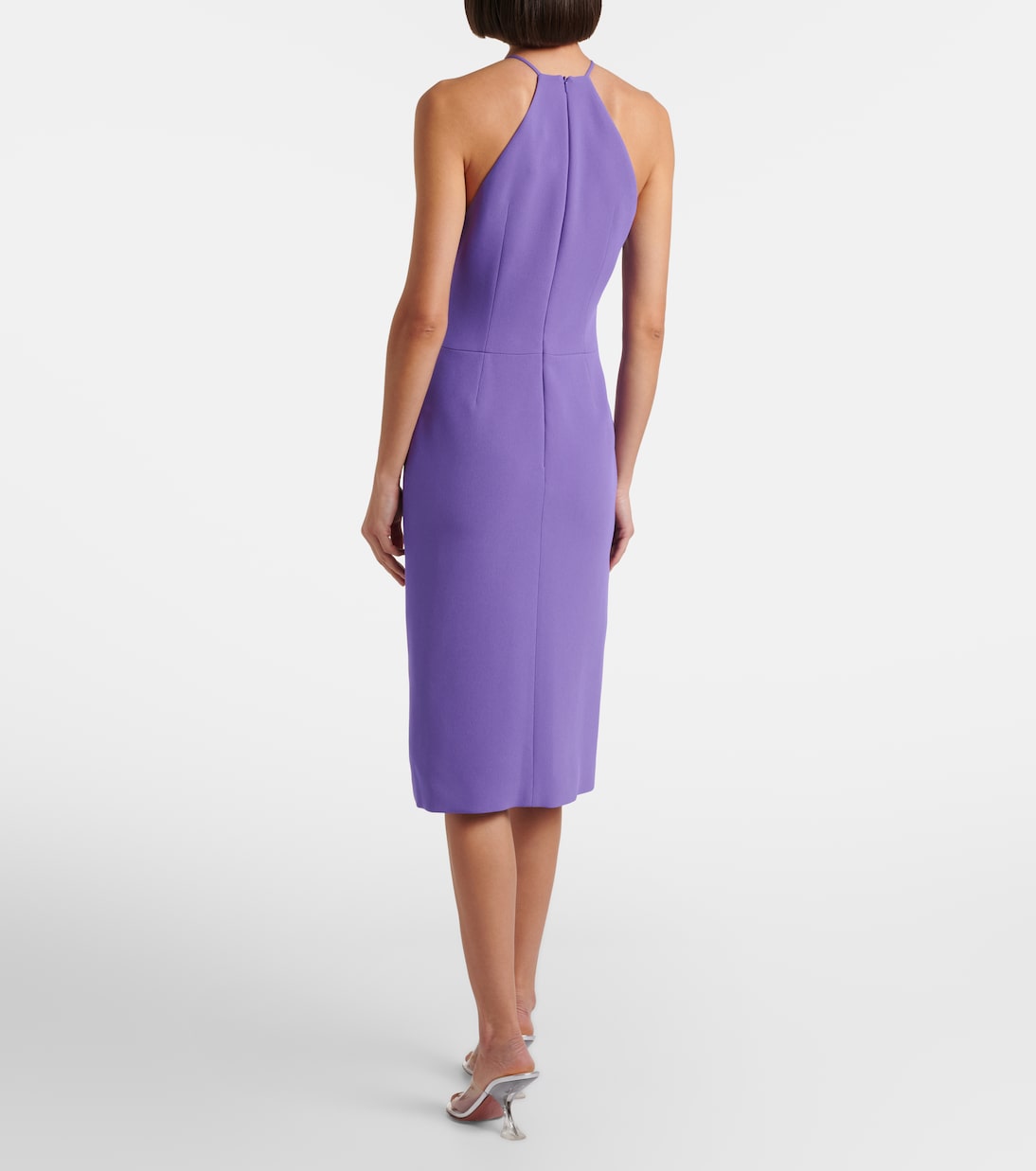 Asymmetric embellished floral midi dress | David Koma