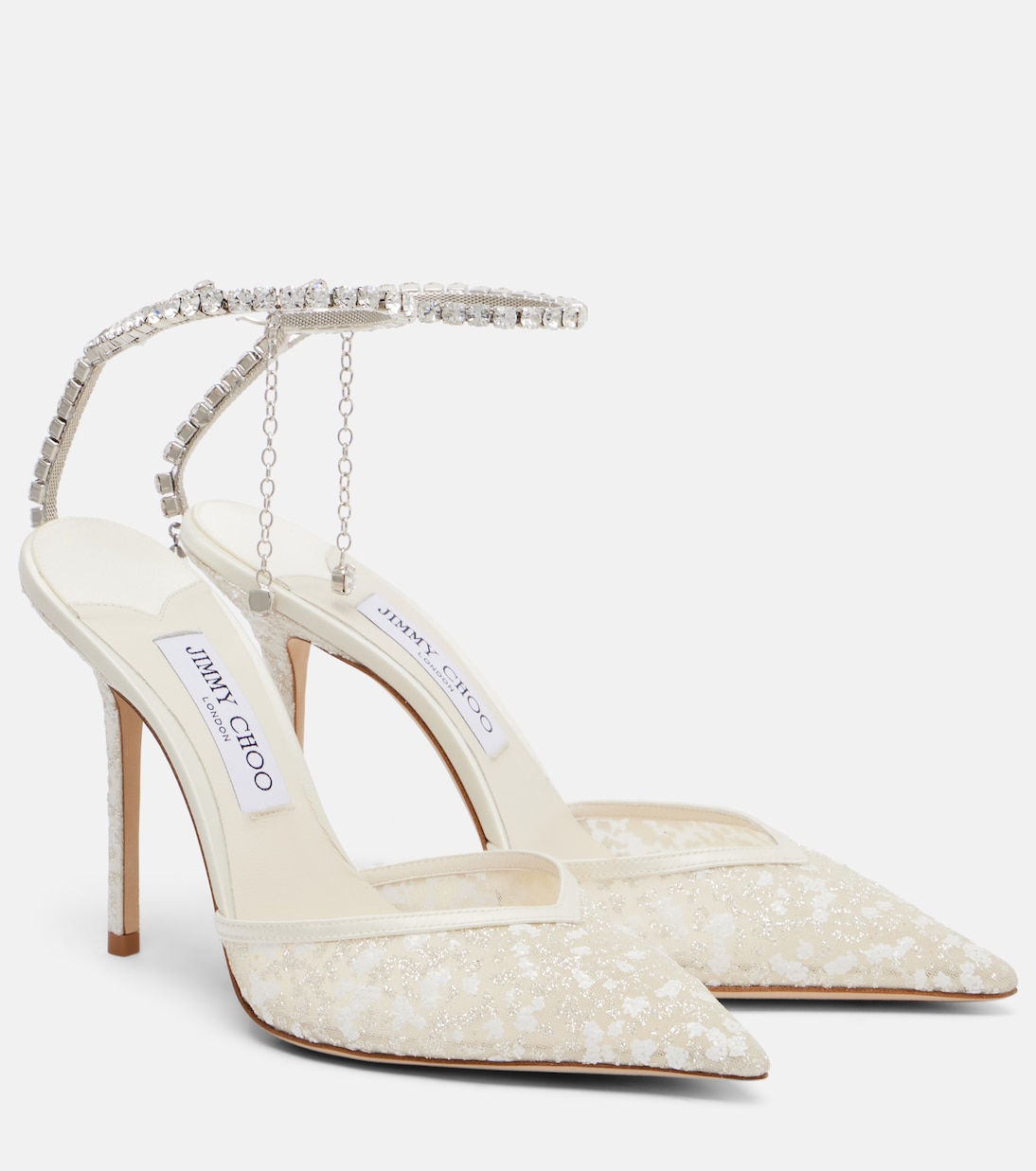 Saeda 100 embellished mesh pumps | Jimmy Choo