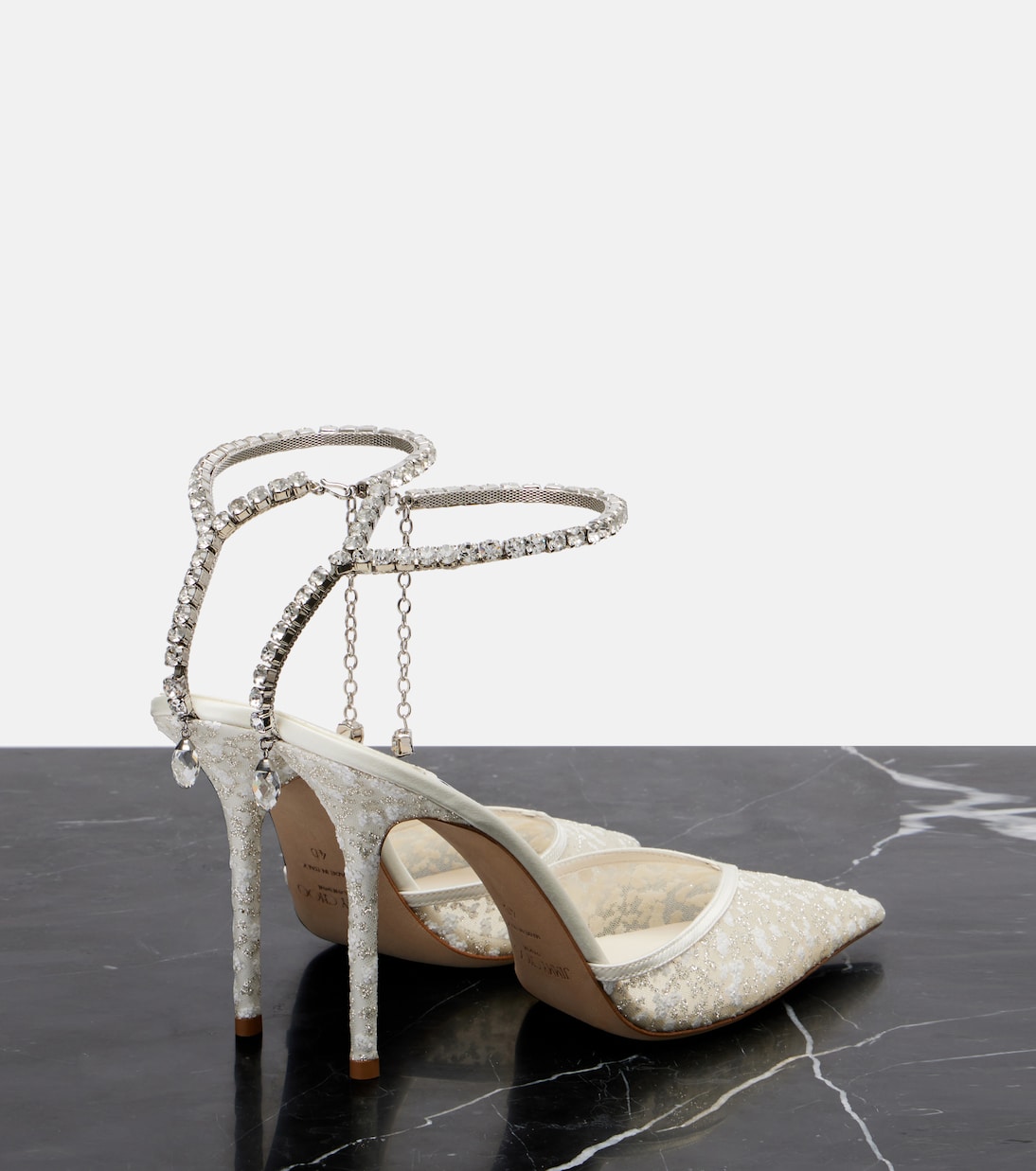Saeda 100 embellished mesh pumps | Jimmy Choo