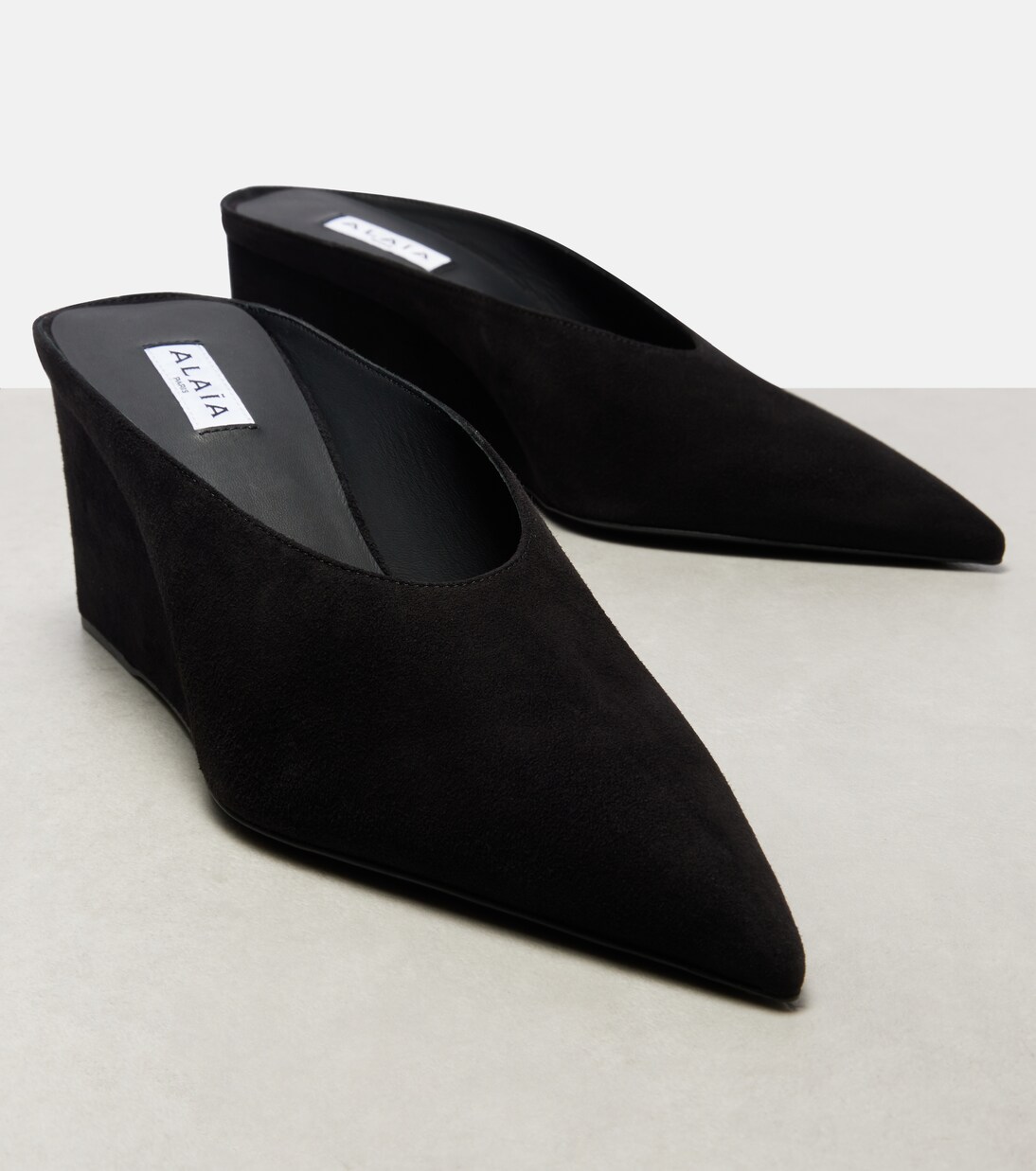 Cube 75 suede wedge mules | Alaïa