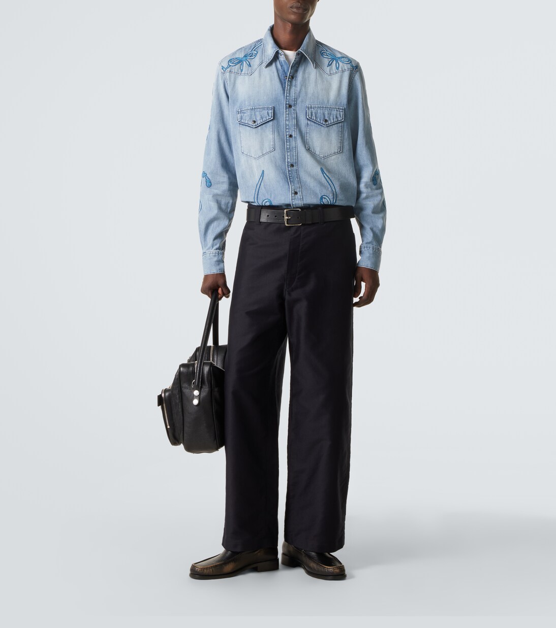 Embroidered denim shirt | Acne Studios