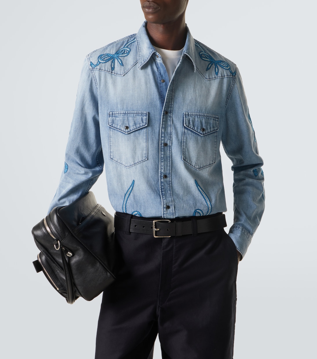 Embroidered denim shirt | Acne Studios