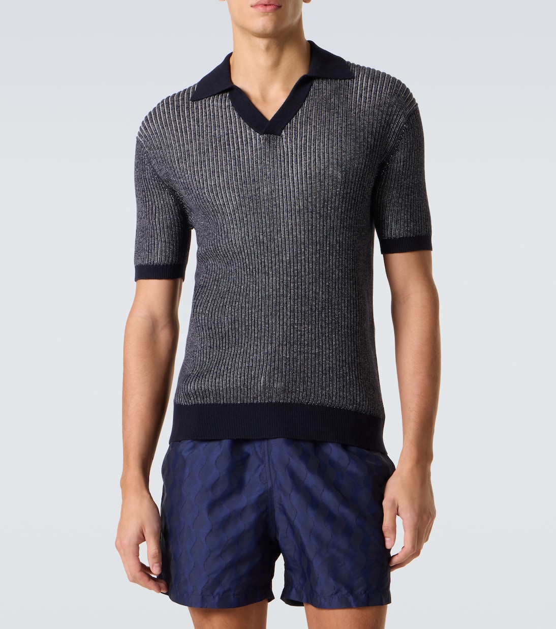 Rino cotton and cashmere polo shirt | Frescobol Carioca