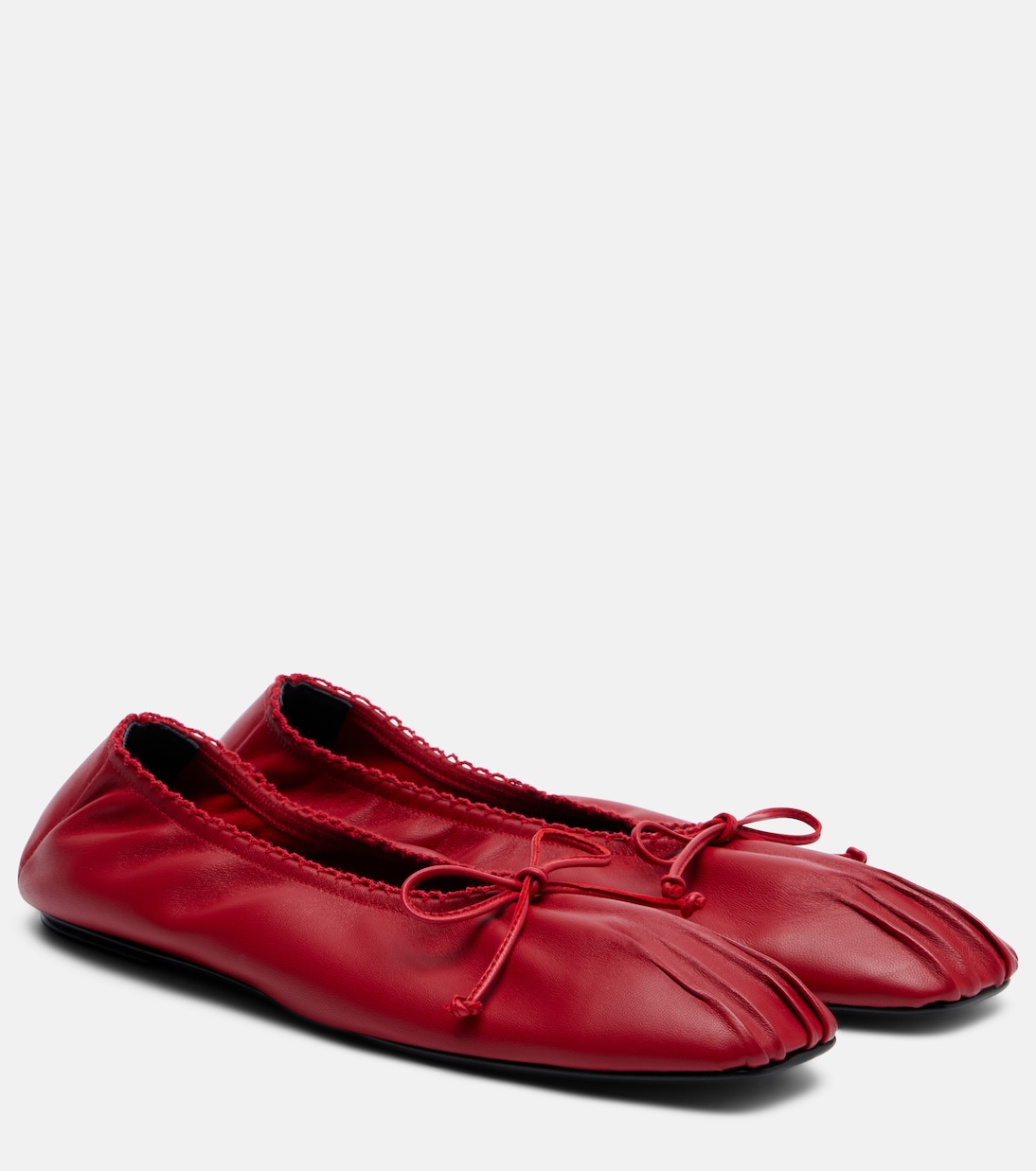 Bow-detail leather ballet flats | Magda Butrym