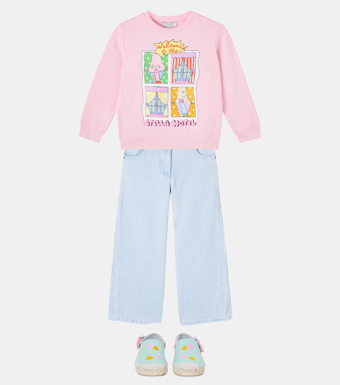 Sweat-shirt imprimé en coton | Stella McCartney Kids