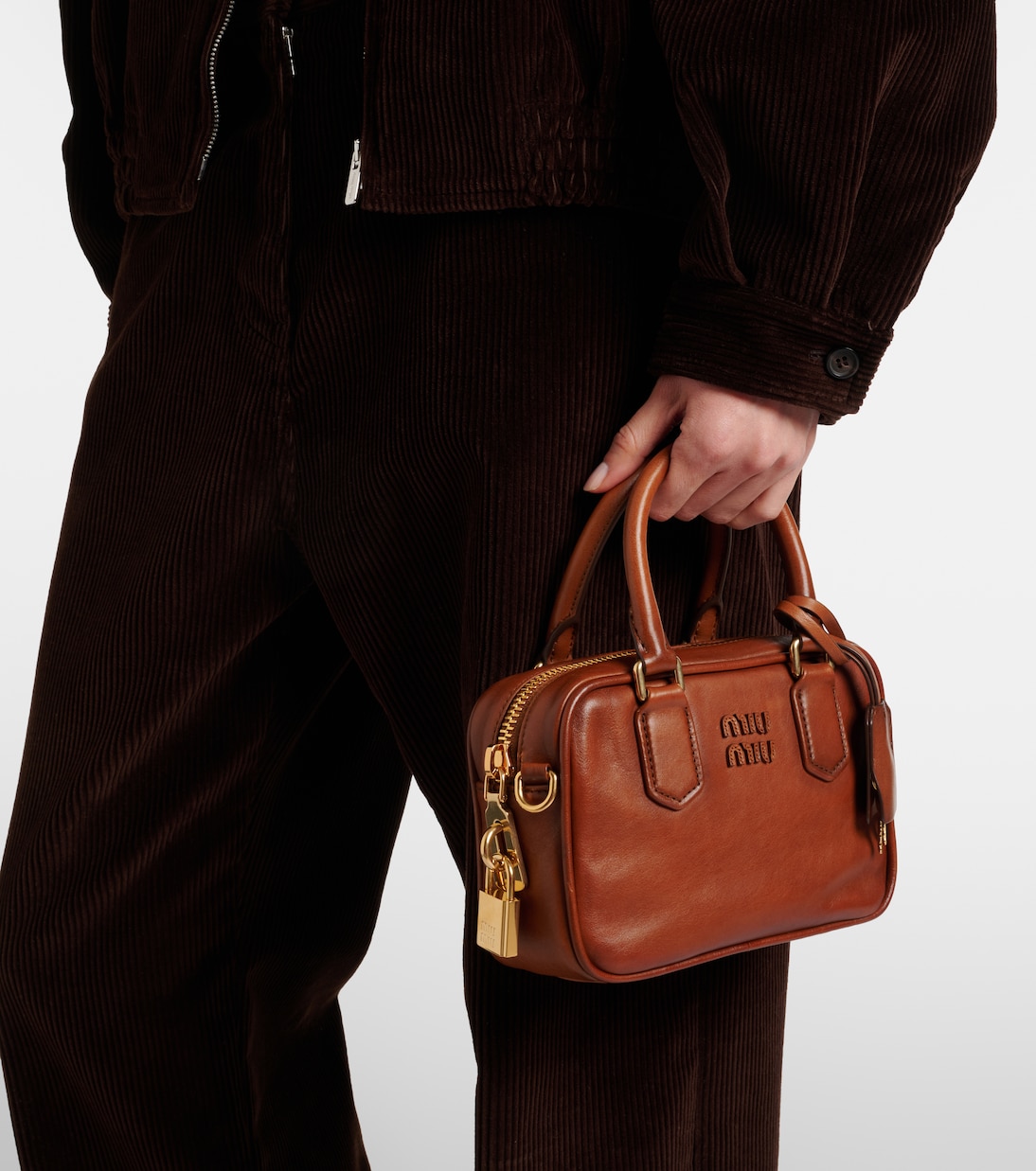 Arcadie Small leather tote bag | Miu Miu