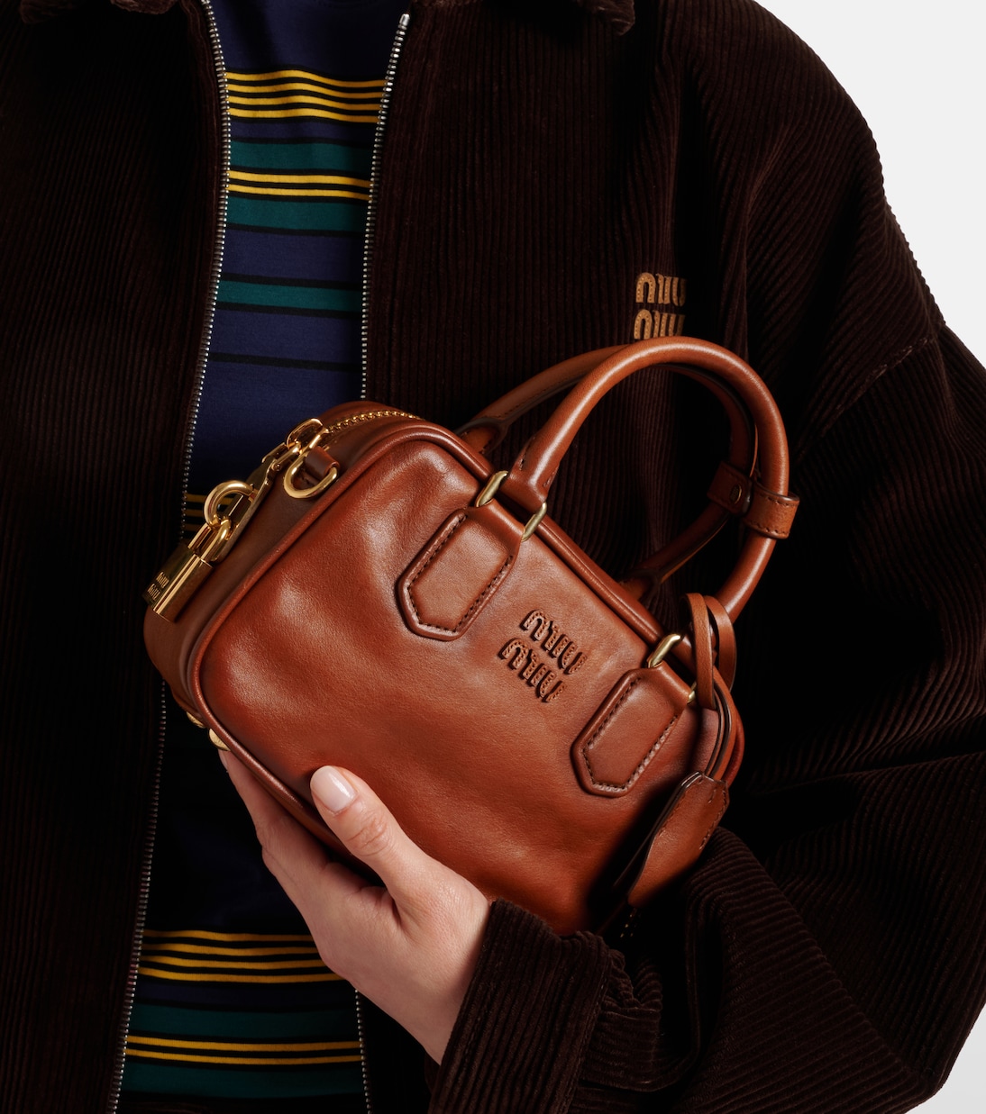 Arcadie Small leather tote bag | Miu Miu