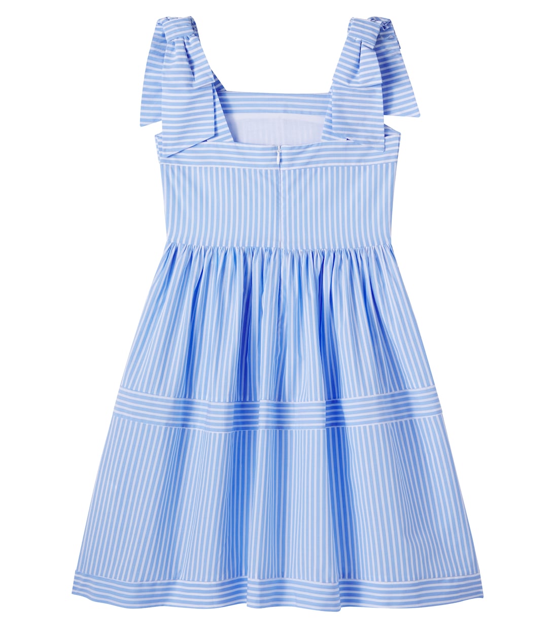 Bow-detail striped cotton dress | Patachou