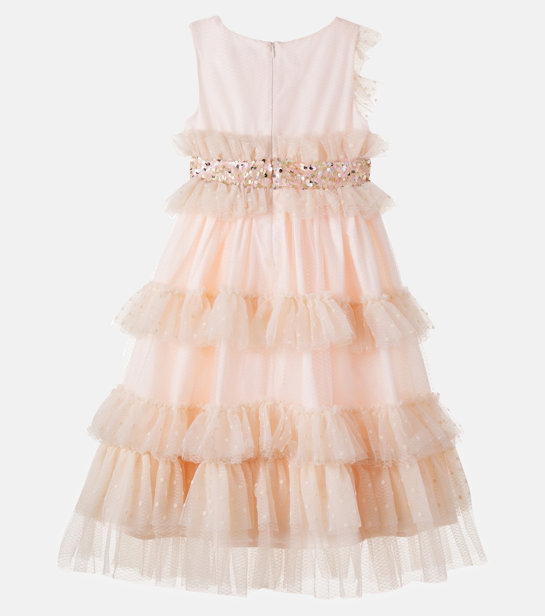 Sequined ruffled tulle dress | Patachou