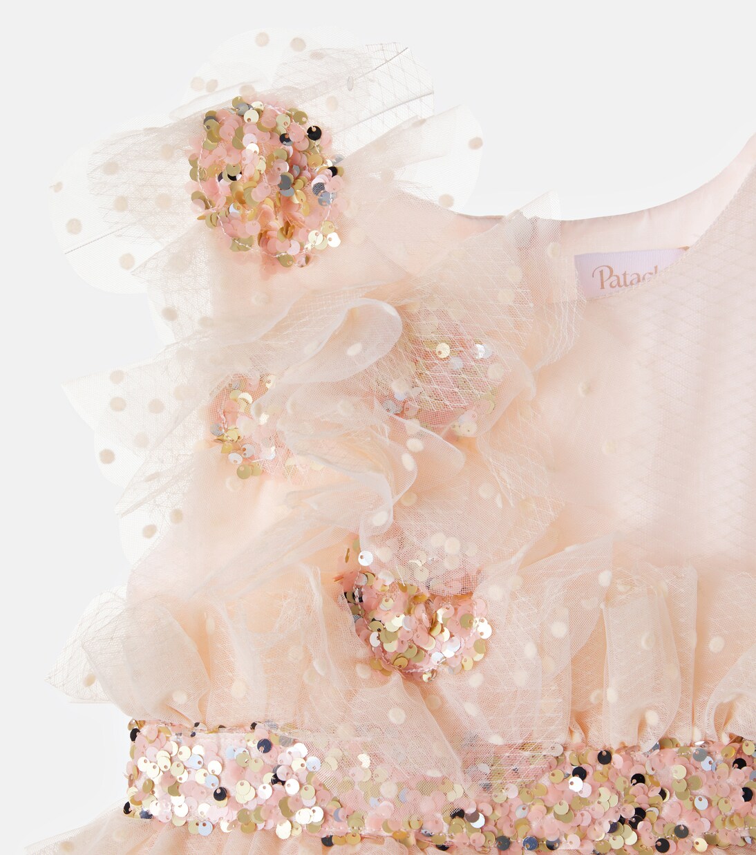 Sequined ruffled tulle dress | Patachou