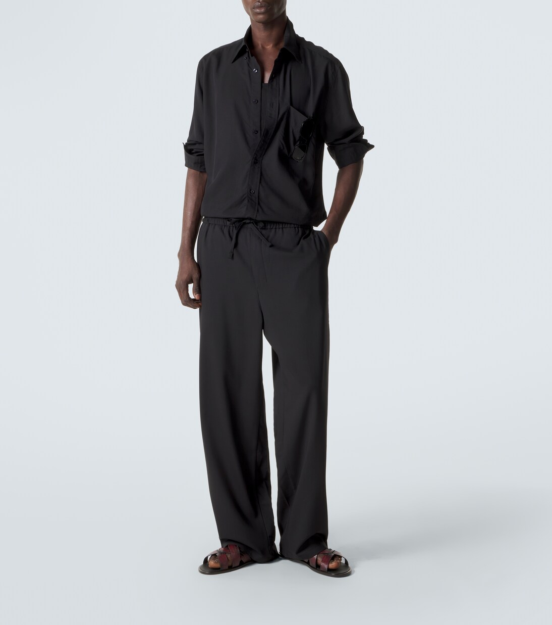 Marvin croc-effect leather slides | Manolo Blahnik