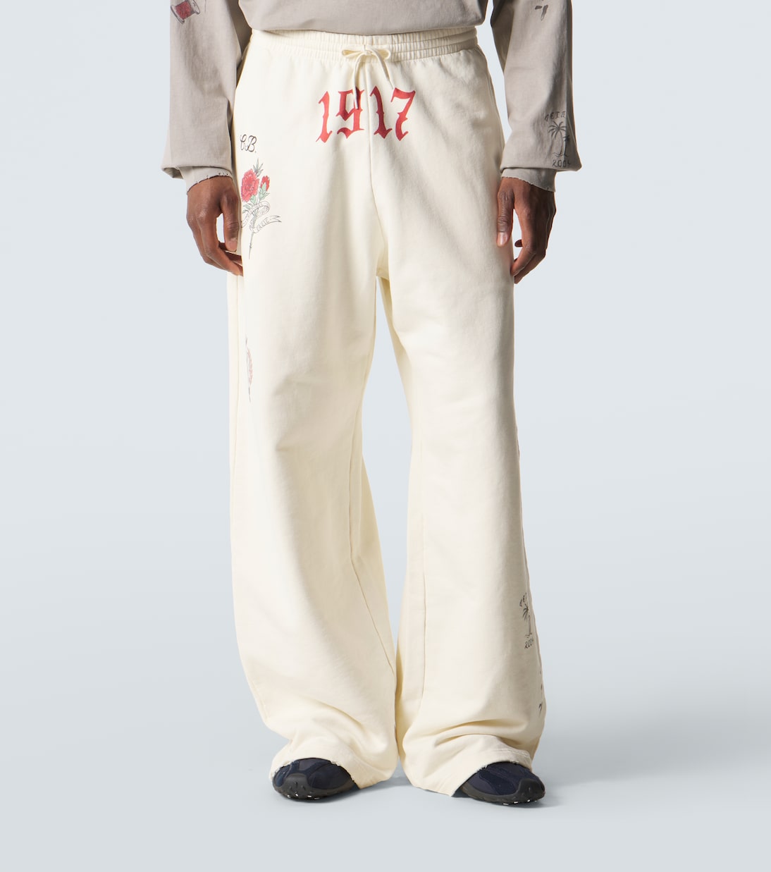 Printed cotton fleece sweatpants | Balenciaga