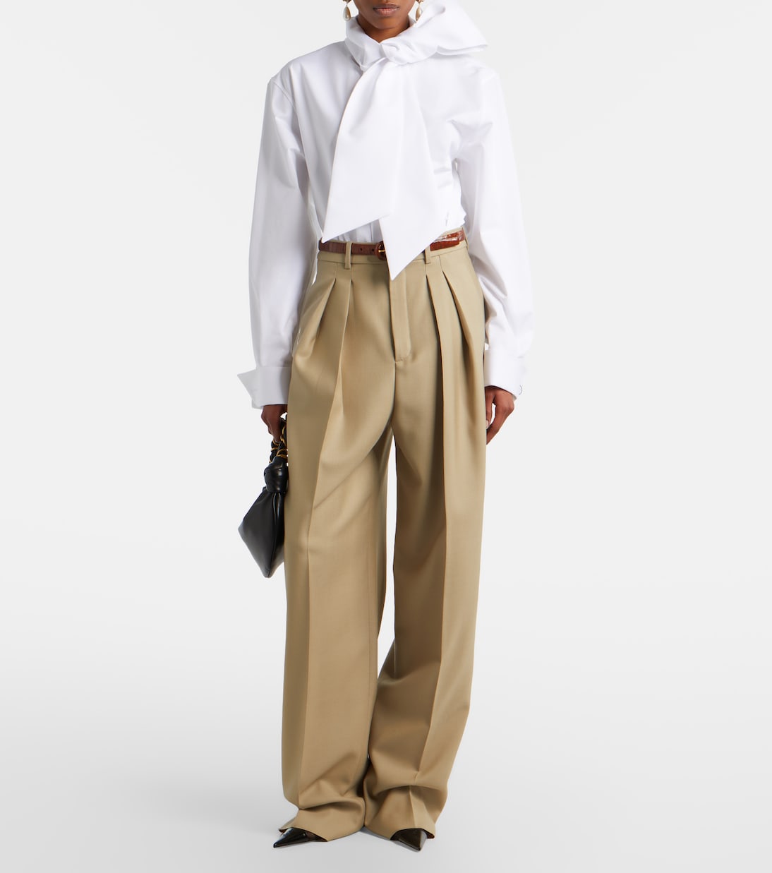 Wool and silk wide-leg pants | Saint Laurent