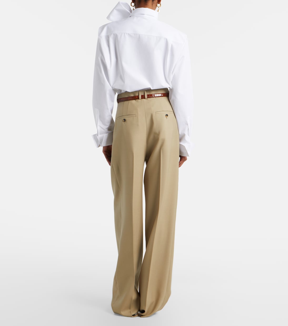 Wool and silk wide-leg pants | Saint Laurent
