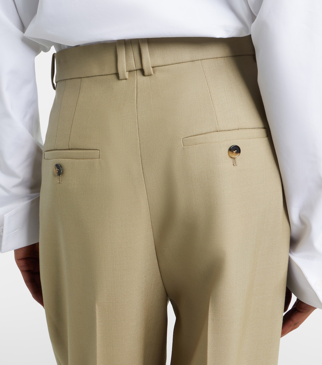 Wool and silk wide-leg pants | Saint Laurent