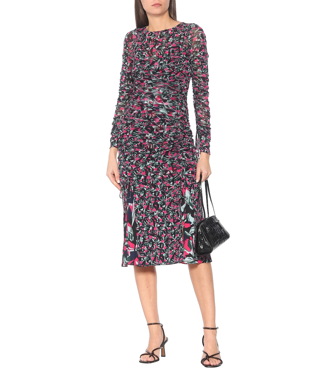 Corinne printed mesh midi dress | Diane von Furstenberg