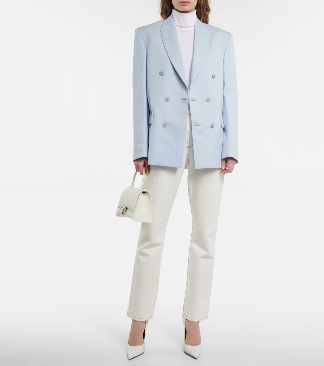 Double-breasted wool twill blazer | Wardrobe.NYC