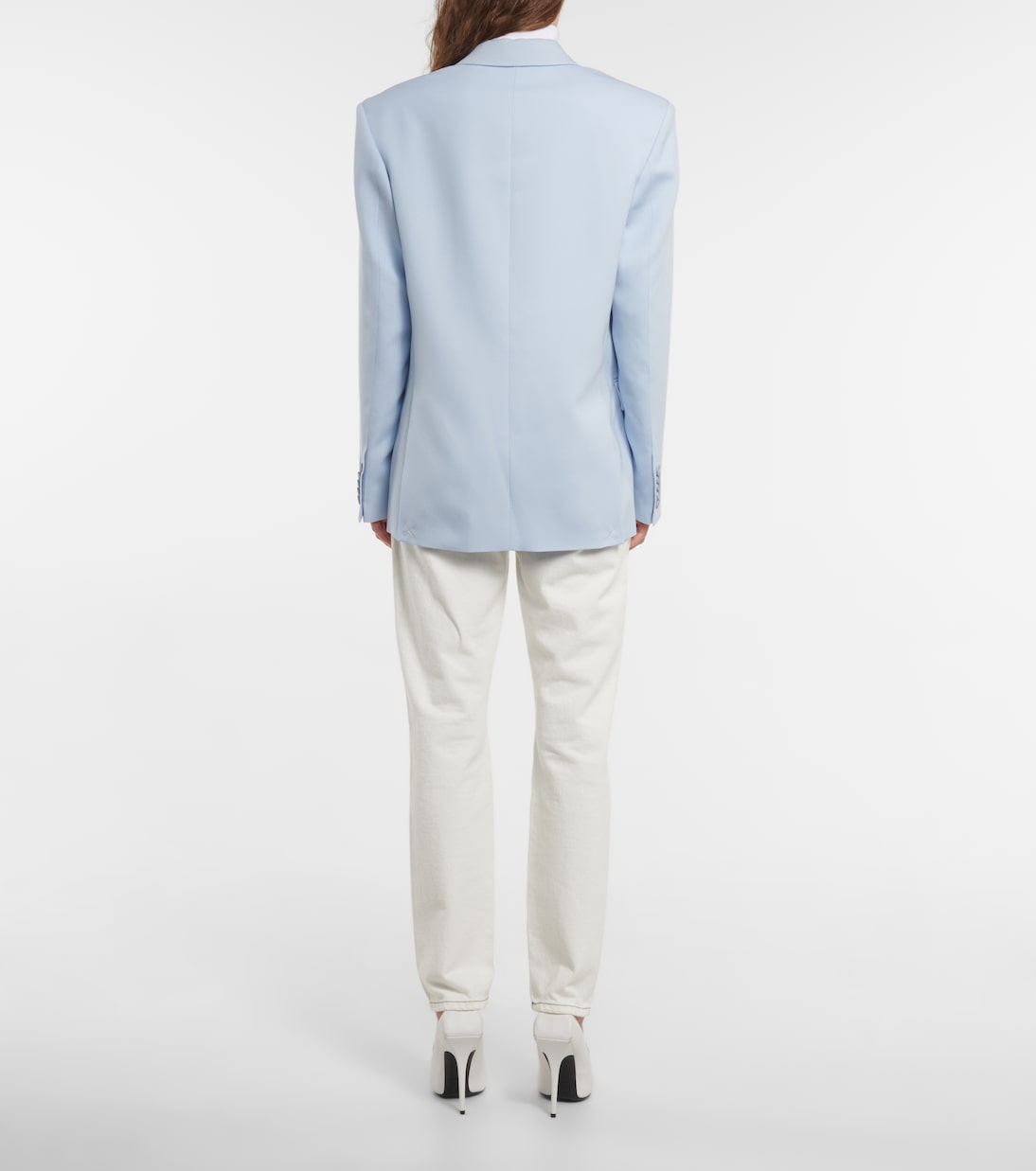 Double-breasted wool twill blazer | Wardrobe.NYC