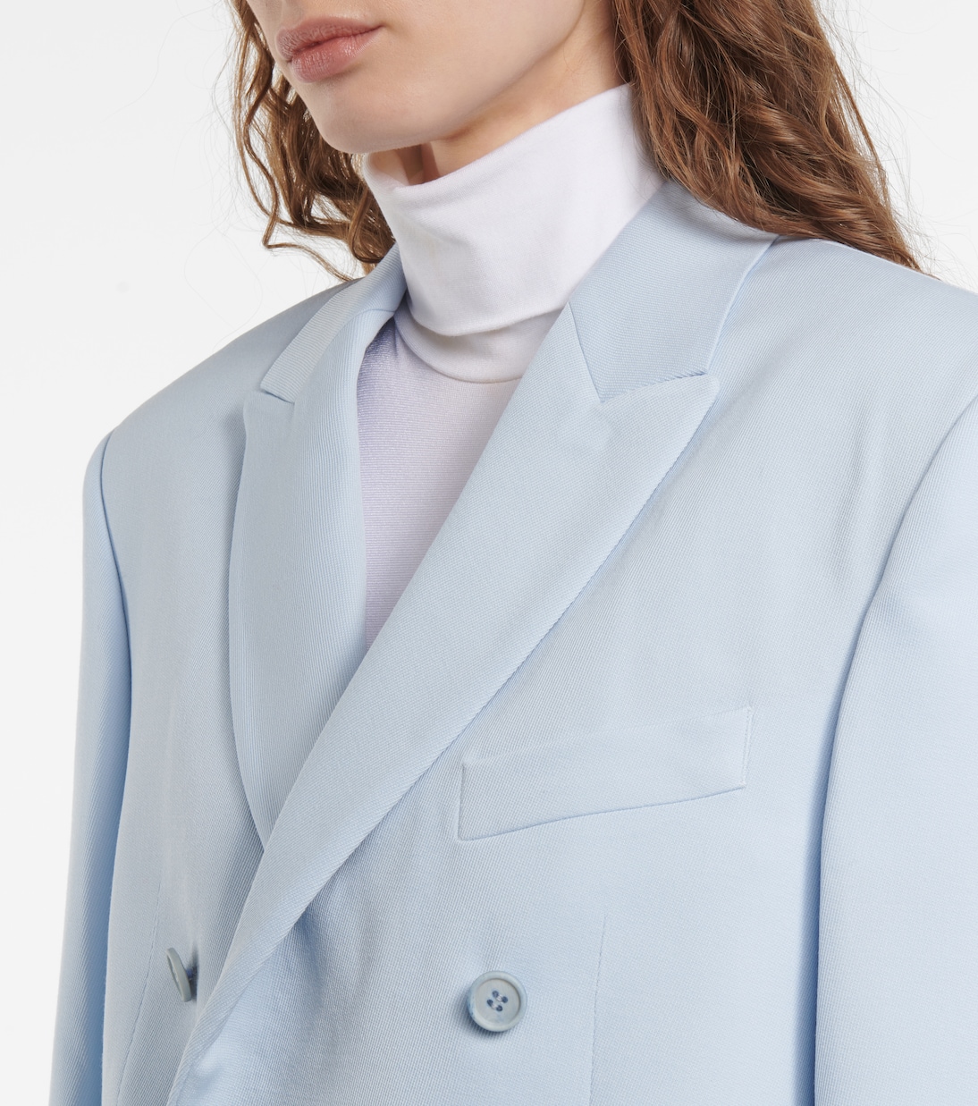 Double-breasted wool twill blazer | Wardrobe.NYC