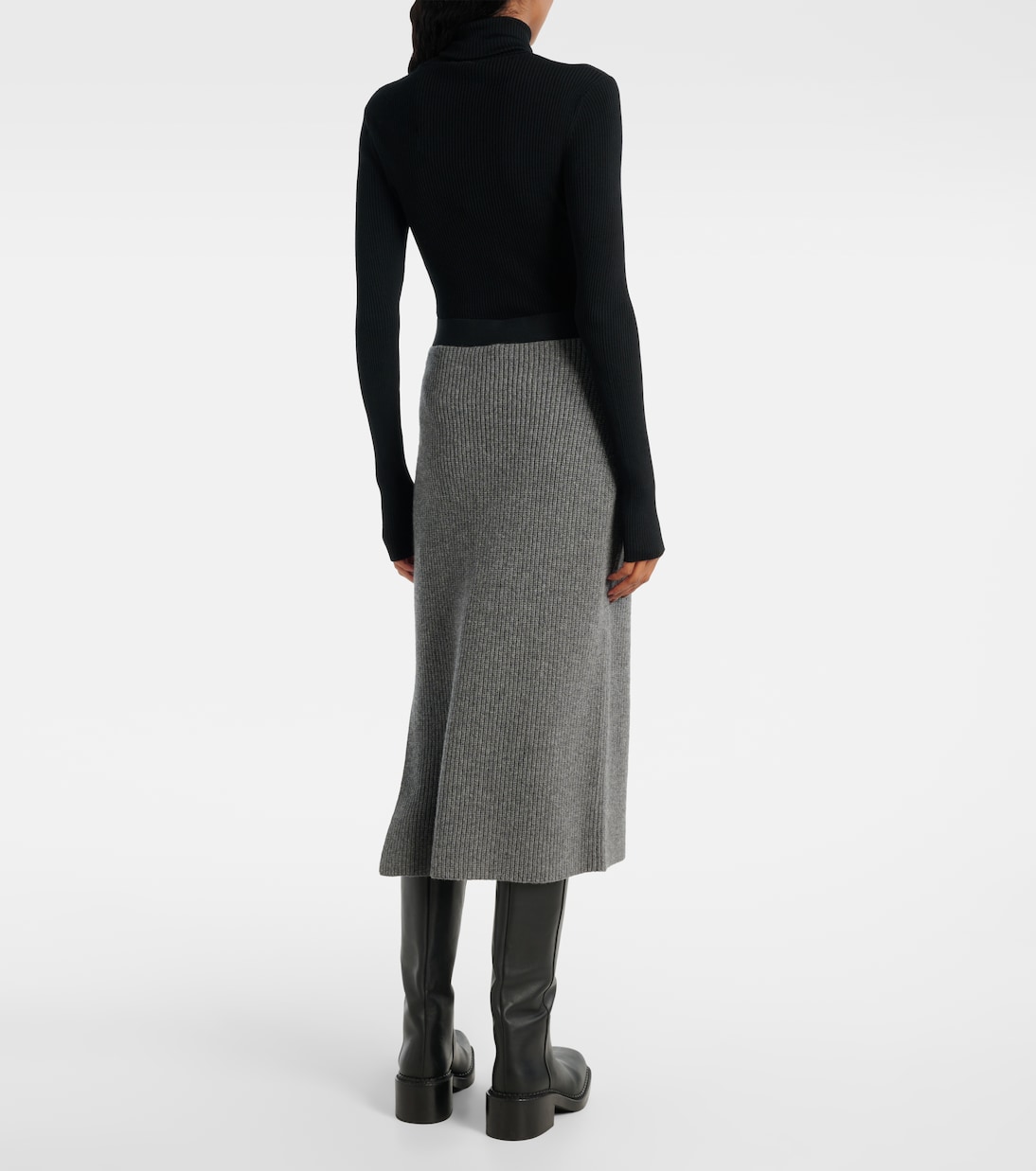 Jupe midi en laine et cachemire | Moncler