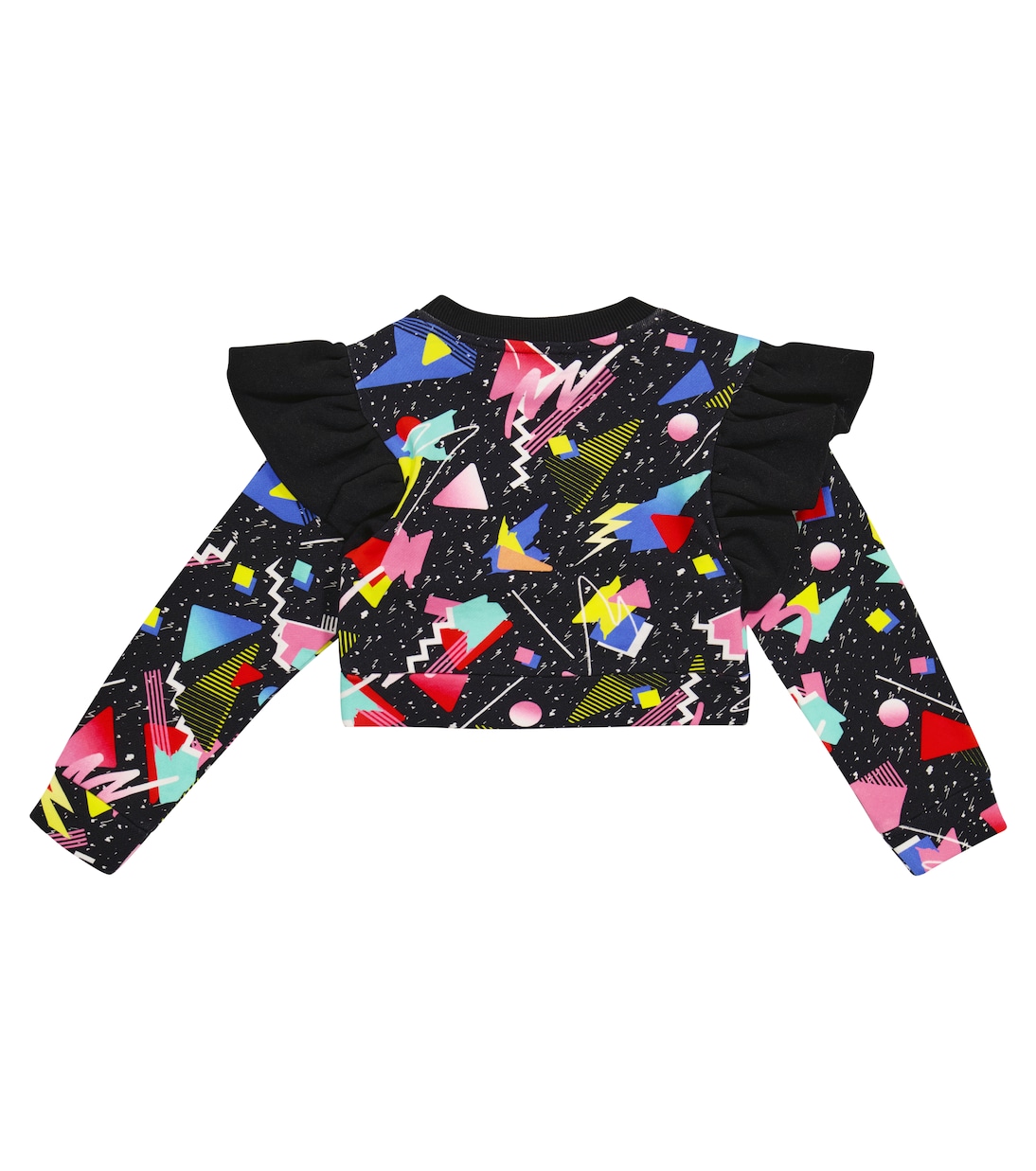 Printed cropped cotton sweatshirt | Balmain Kids