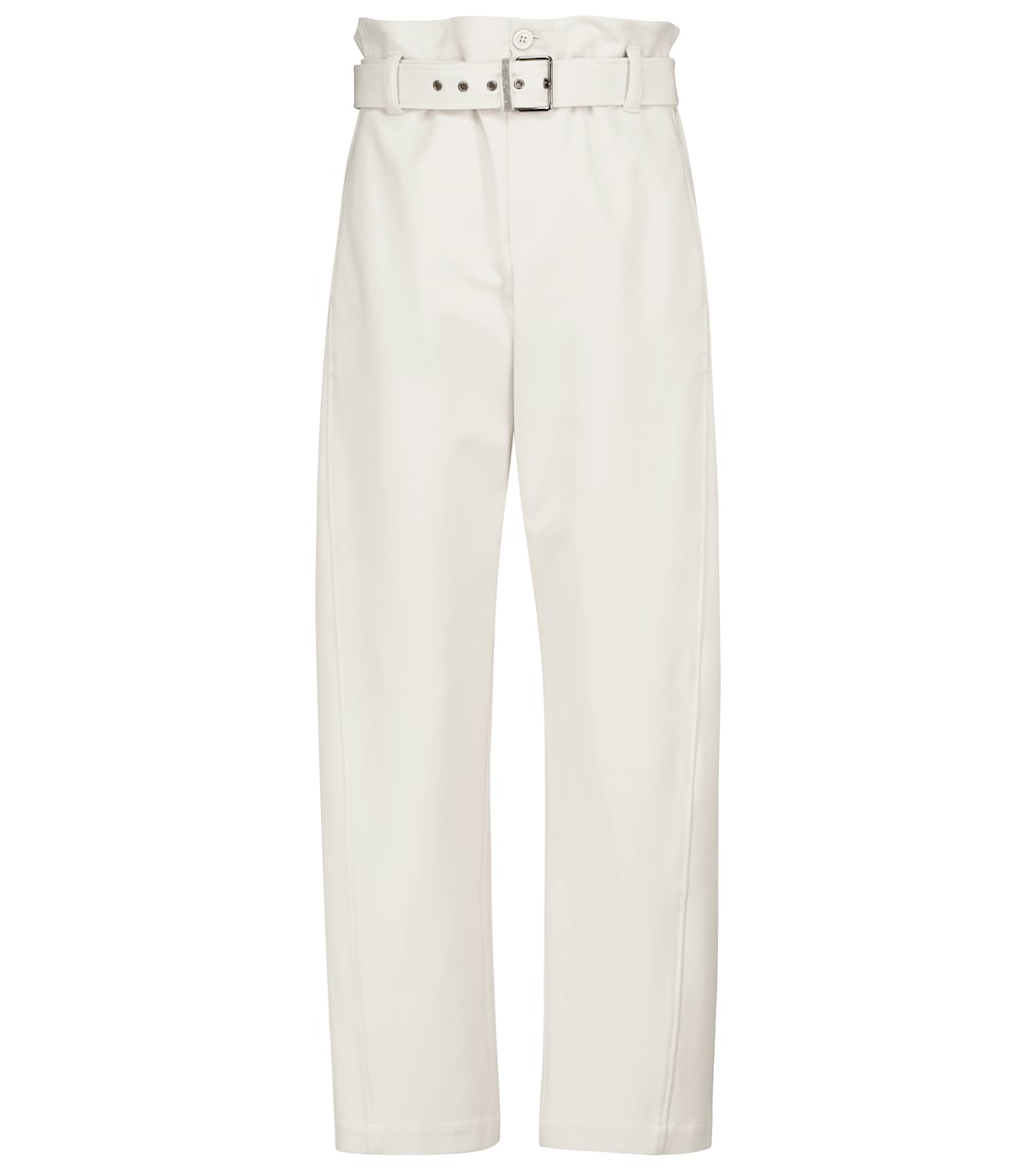 High-rise cotton-blend paperbag pants | Brunello Cucinelli