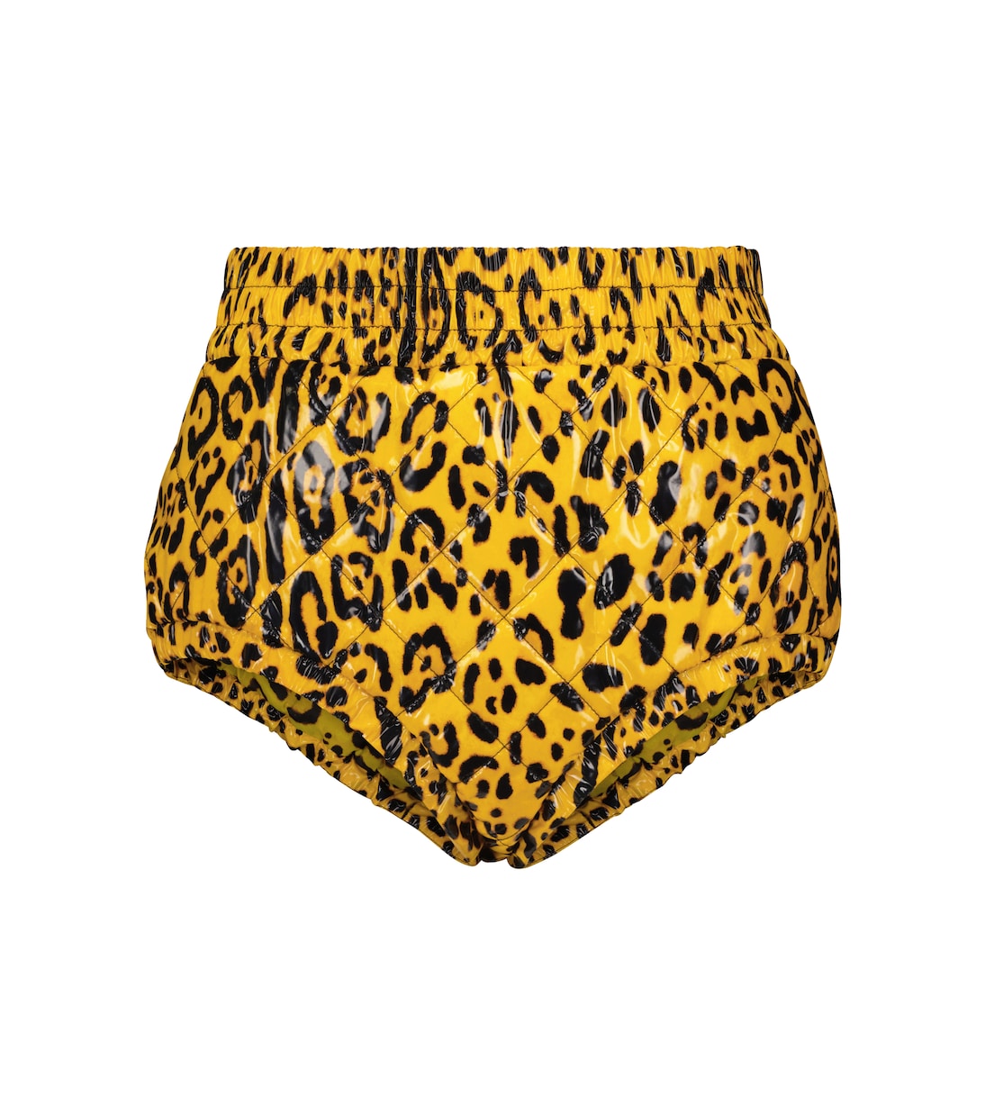 Shorts in similpelle con stampa leopardata | Dolce&Gabbana