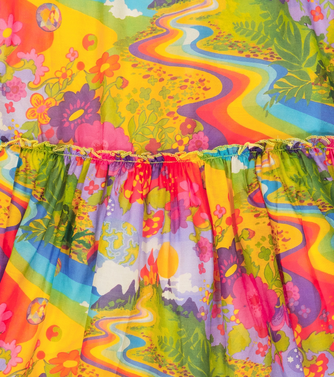Vestido de algodón y seda estampado | Stella McCartney Kids