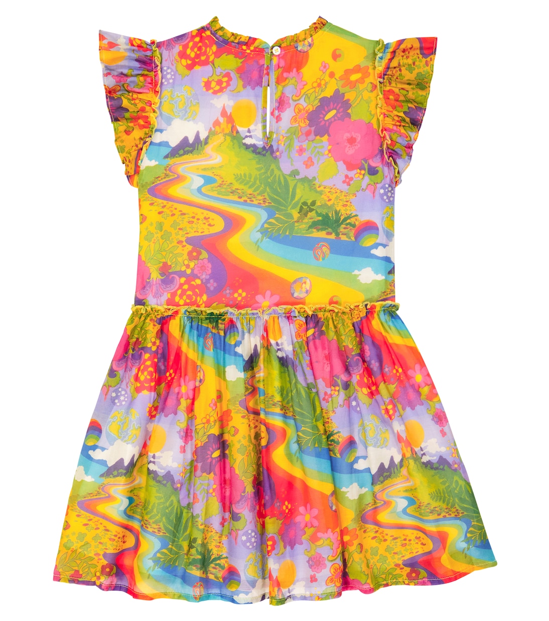 Vestido de algodón y seda estampado | Stella McCartney Kids