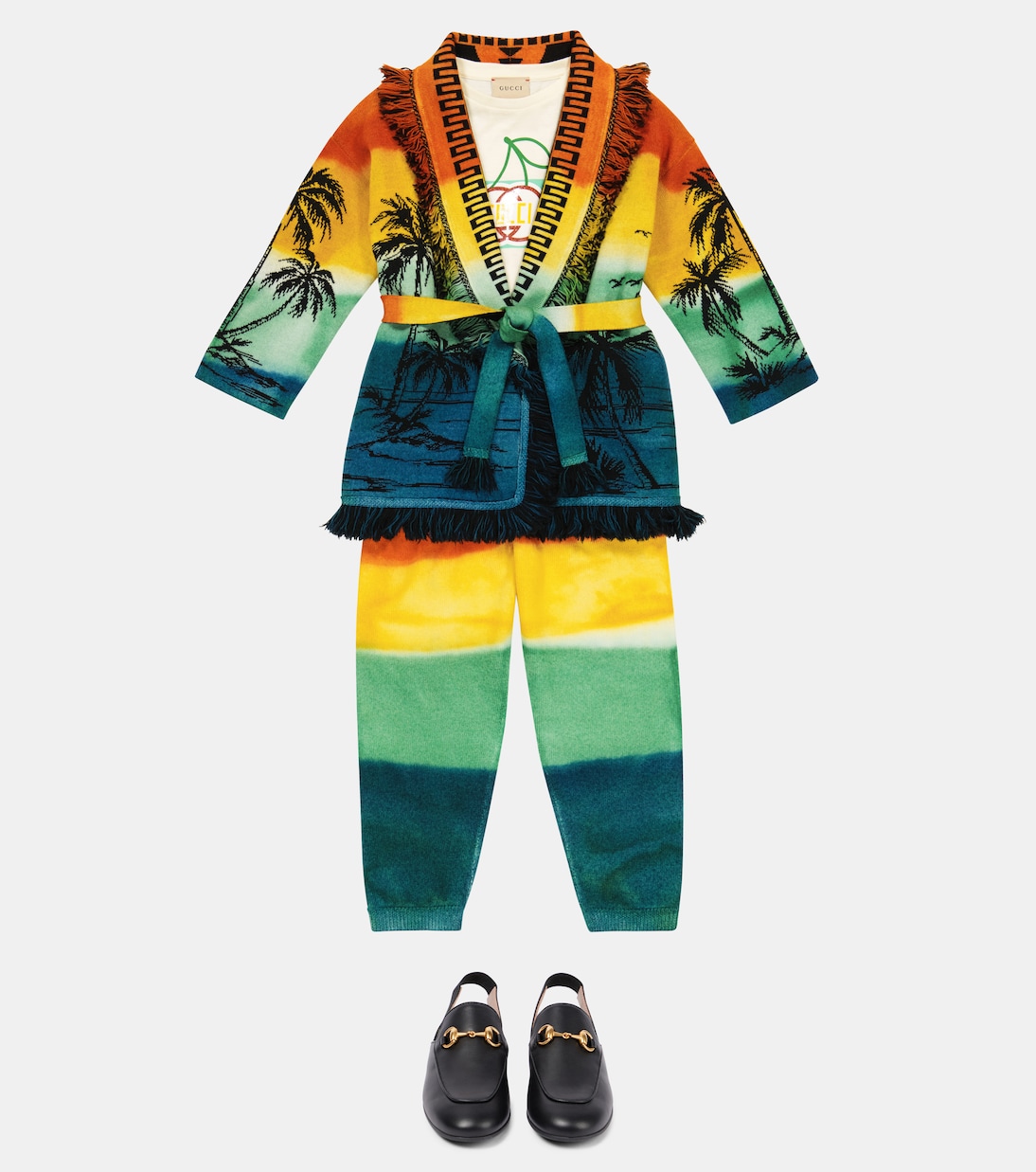 Icon jacquard virgin wool cardigan | Alanui Kids