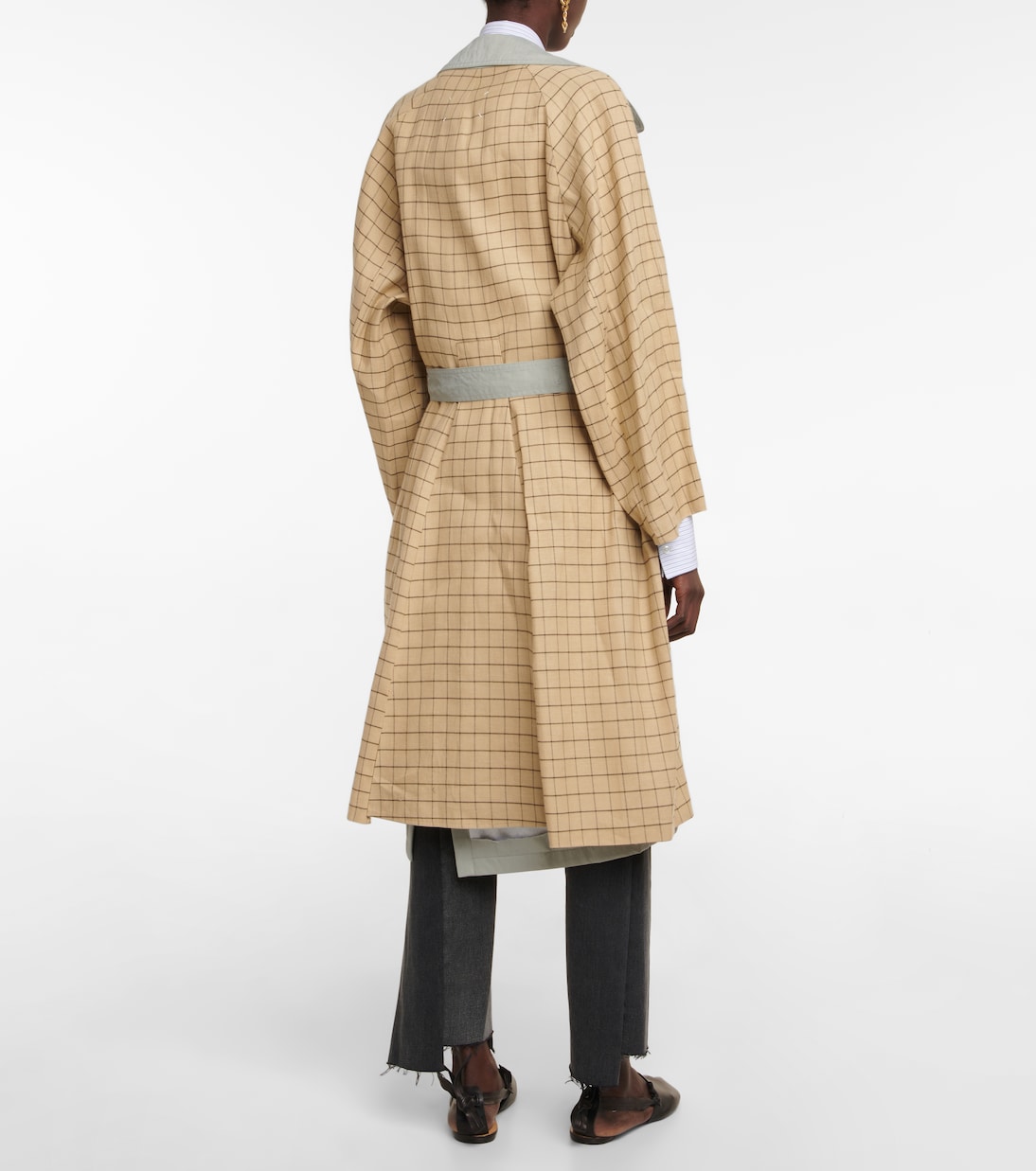 Checked cotton-blend trench coat | Maison Margiela