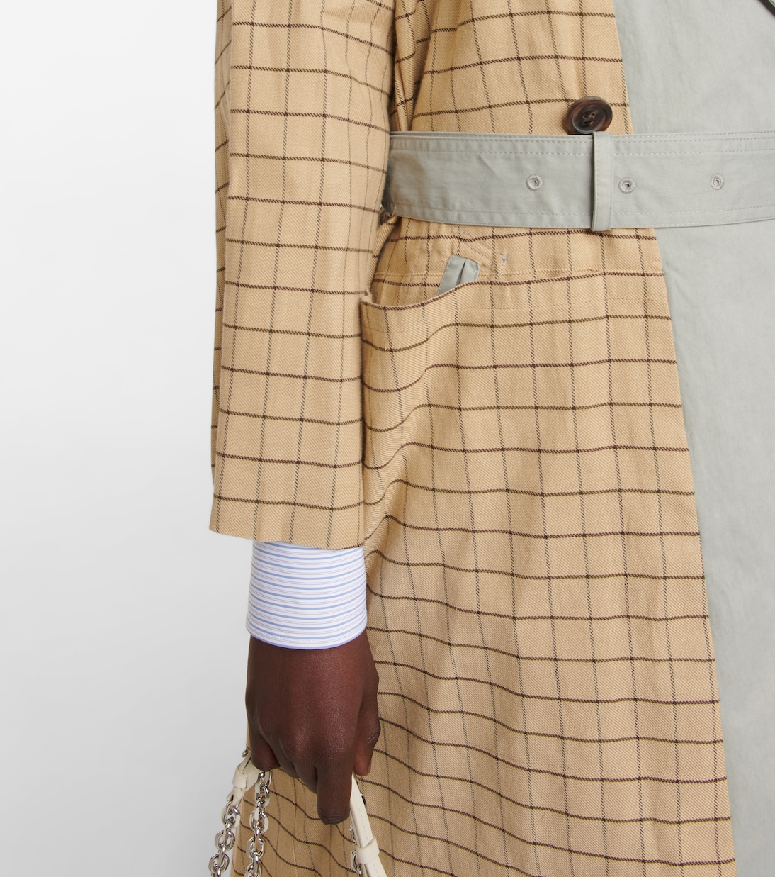 Checked cotton-blend trench coat | Maison Margiela