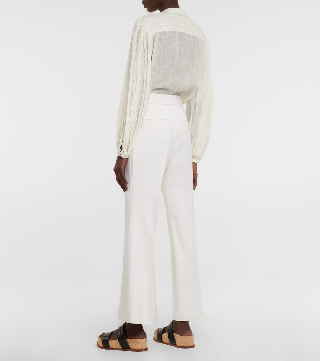 Gabriel wool high-rise flared pants | Gabriela Hearst
