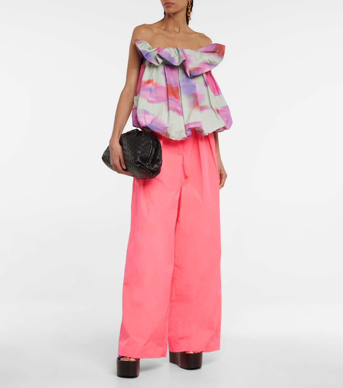 Ruffle-trimmed floral top | Dries Van Noten
