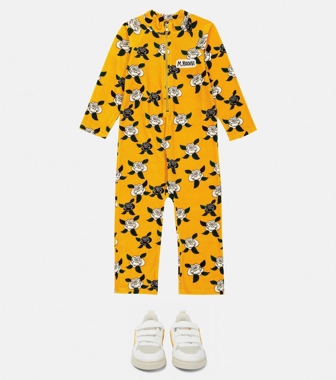 Pelele de terciopelo estampado | Mini Rodini
