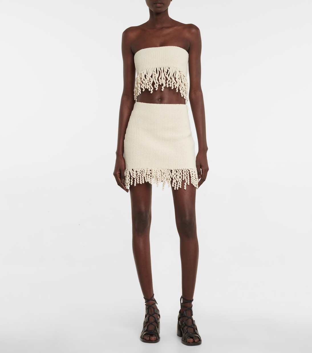 Minifalda de croché en mezcla de algodón | Dion Lee