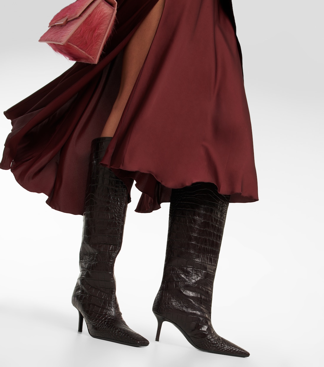 Croc-effect leather boots | Acne Studios