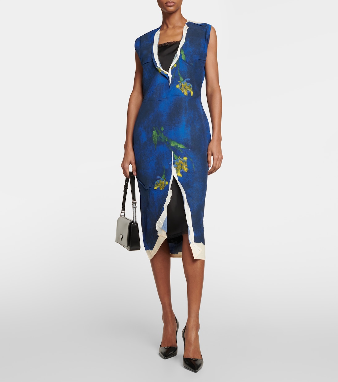 Robe midi imprimée | Prada