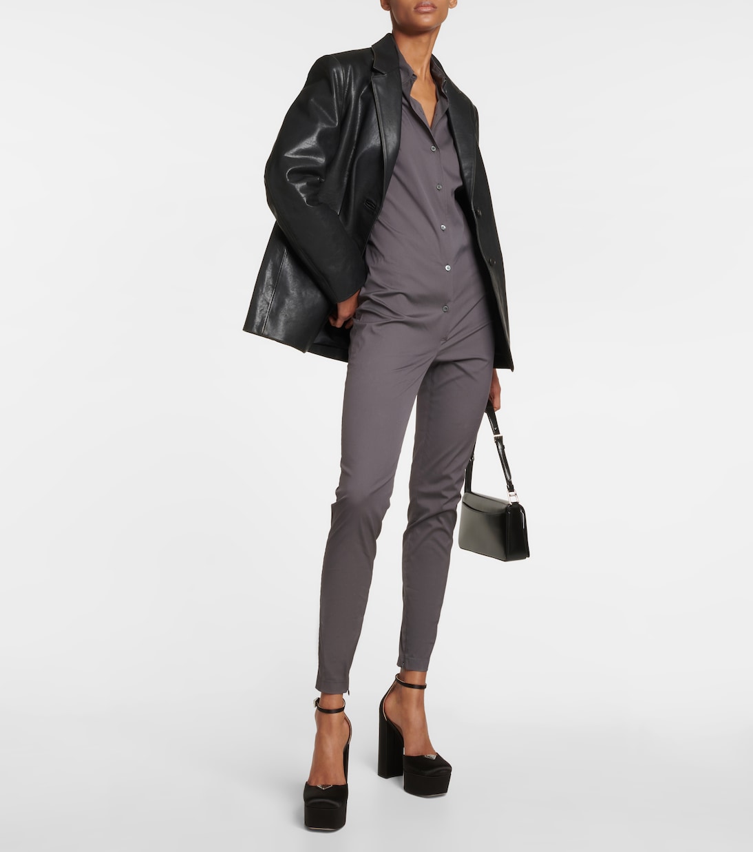 Combi-pantalon en coton mélangé | Prada