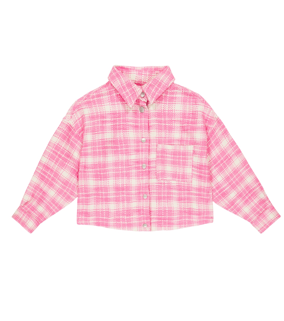 Camicia in tweed di misto cotone | Palm Angels Kids